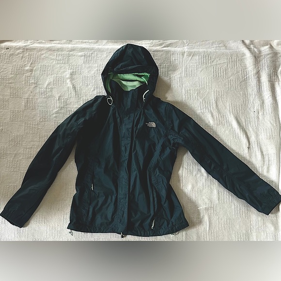 The North Face Turquoise Rain Jacket - Picture 2 of 4